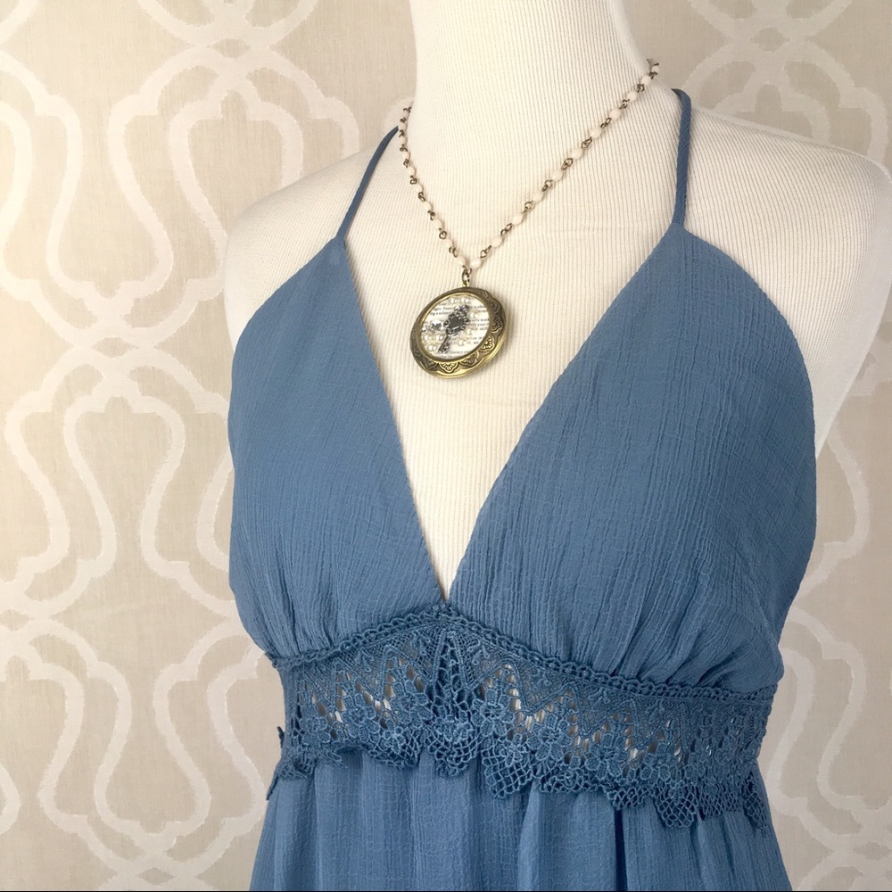 **TAKING DOWN 3/28 ** Baby Doll Blue Mini Dress - Picture 5 of 8
